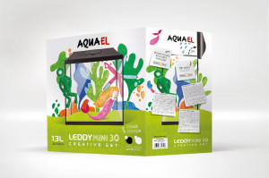 Akvārijs Aquael LEDDY MINI CREATIVE SET 35 Black, melns